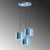 Opviq Luster Duz-195, 75-110cm, 45 cm, 3xE27, IP20, Plavi