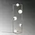 Aberto Design Podna lampa Corner 13776 , 35 x 35 x 157 cm, 2 x E27 & 3 x E14 s, 250 cm Kabl, Zlatne boje