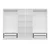Hanah Home ormar sa reflektujućim staklom Nisa 20641, 270 cm, beli