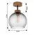 BRILAGI - LED plafonski luster R GLASS 1xE27/60W/230V prečnik 18 cm hrast/zadimljeno-siva