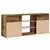 TV ormarić LED boja drva 120x30x50 cm konstruirano drvo