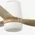 FARO 33829WT-1TW-LED prigušiva ventilator PUNT TUB M 18W/230V braon/bela, prečnik 132 cm WT + DO
