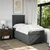 VIDAXL Box spring postelja z vzmetnico temno siva 80x200 cm blago