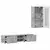Set TV komoda FLORIN 3 pcs Betonski sivi Konstruirano drvo