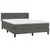 Vidaxl Box spring posteljni z vzmetnico temno siv 140x190 cm žamet