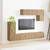 Set TV komoda Zidne 4 pcs Siva Sonoma Konstruirano drvo