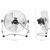 VIDAXL Talni ventilator 3 hitrosti 40 cm 40 W krom