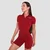 GymBeam Women‘s Ignite Cropped T-shirt Dark Red