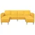 Sofa Svijetlo žuta 250 x 188 x 76 cm Kordura tekstil