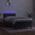 Vidaxl Box spring postelja z vzmetnico LED temno siva 90x200 cm žamet