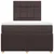Vidaxl Box spring postelja z vzmetnico temno rjava 120x190 cm blago