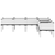 Vrtna sadilica s nogama bijela 160 x 120 x 42 cm PP