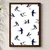 WallXpert uramljena MDF slika 3752KACT-046, lastavice u letu na beloj pozadini, 37 x 52 cm