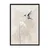 WallXpert uramljena slika 115244, kolibri iznad belog cveta na bež akvarelnoj pozadini, 30 x 40 cm, crni ram