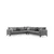 Kristal 3+Corner+3 - Dark Grey Dark Grey Corner Sofa-Bed