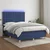 Vidaxl Box spring postelja z vzmetnico LED modra 140x200 cm blago