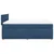 Vidaxl Box spring postelja z vzmetnico modra 140x200 cm blago