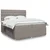 Vidaxl Box spring postelja z vzmetnico taupe 200x200 cm blago