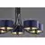 Jupiter 2101 - Luster na lancu ARTHUR 5xE27/15W/230V plave/crne boje