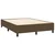 Vidaxl Box spring postelja z vzmetnico LED temno rjava 140x190cm blago
