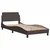 Vidaxl Posteljni okvir brez vzmetnice Hanko temno rjav 90x200 cm blago