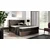 Boxspring postelja Wood 9 - 160x200 cm - temni hrast