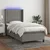 Vidaxl Box spring postelja z vzmetnico LED temno siva 80x200 cm blago