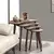 Hanah Home Set klub stolova Moon, 4 komada, Boja oraha