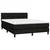 Vidaxl Box spring postelja z vzmetnico LED črna 140x190 cm blago