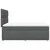 Vidaxl Box spring posteljni z vzmetnico temno siv 140x190 cm blago