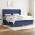 Vidaxl Box spring postelja z vzmetnico modra 180x200 cm blago