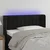 Vidaxl LED posteljno vzglavje črno 83x16x78/88 cm žamet