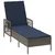 Ležaljka 3 pcs Siva i tamnoplava 200 x 55 x 92 cm poliratan