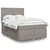 Vidaxl Box spring postelja z vzmetnico taupe 160x200 cm blago