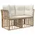 Set vanjskih sofa 7 pcs Prirodna i krema bijela Poliester