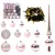 Set Božićnih Ukrasnih Kuglica 120 pcs Ružičasta Plastika