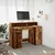 Radni stol s LED svjetlima boja starog drva 120x55x91 cm drveni