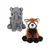 Charlie Bears Charlie Bears Komplet dveh plišastih igrač iz serije Cuddle Cubs: nosorog, panda – idealne plišaste igrače za dojenčke, 13 cm