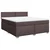 Vidaxl Box spring postelja z vzmetnico temno rjava 180x200 cm blago