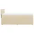 Vidaxl Box spring postelja z vzmetnico krem 100x200 cm blago