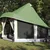 Tipi šator s krovom s pohranom Zelena 404 x 370 x 270 cm taft