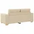 Vidaxl Dvosed kremne barve 180x77x82 cm blago