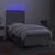 Vidaxl Box spring postelja z vzmetnico LED sv. siva 100x200 cm blago