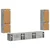 Set TV komoda Zidne 4 pcs Betonski sivi Konstruirano drvo