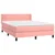 Vidaxl Box spring postelja z vzmetnico roza 140x200 cm žamet