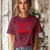 Camiseta Majica sa štampanim printom Cam 169, Ženska, Bordo