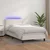 Vidaxl Box spring postelja z vzmetnico LED bel 100x200 cm umetno usnje