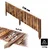KADAX Vrtna palisada lesena ograja, rjava, 20x116 cm