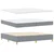 Vidaxl LED Box Spring Postelja Svetlo siva 200 x 200 cm blago