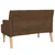 Vidaxl Klop z naslonom rjava 113x64,5x75,5 cm umetno semiš usnje